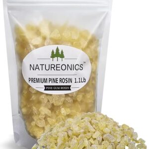 Natural Pine Gum Rosin 1.1 Lbs, Pine Resin, Pine Resin for Beeswax Wraps, Pine Sap, Crush to Powder, Rosin for Beeswax Wraps, Rock Rosin, Rosin for Dancers, Base Ball, Gym, Rodeo and DIY Projects.